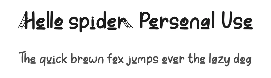 hello spider Personal Use by Fadli Ramadhan Iskandar — Script Font