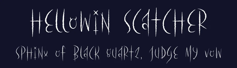 Hellowin Scatcher by Heru Utama Putra — Display Font — thumbnail 2