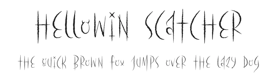 Hellowin Scatcher by Heru Utama Putra — Display Font