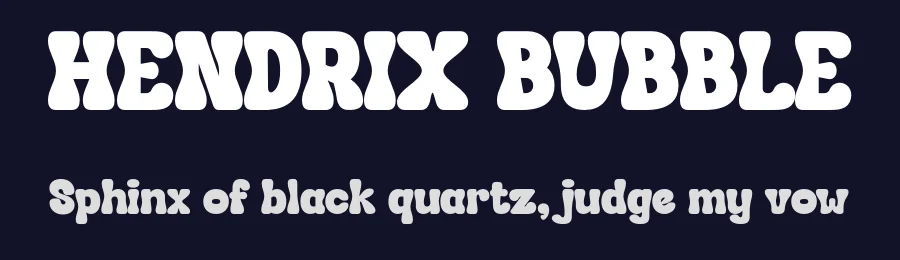 HENDRIX BUBBLE by Heru Utama Putra — Display Font — thumbnail 2