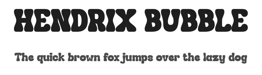 HENDRIX BUBBLE by Heru Utama Putra — Display Font