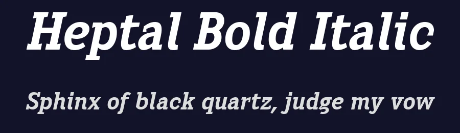 Heptal Bold Italic by Fernando Haro — Display Font — thumbnail 2