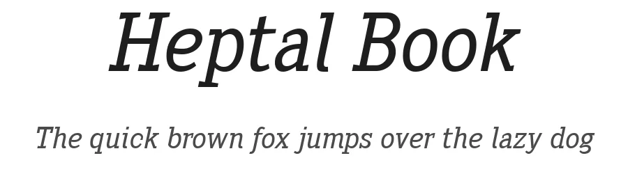 Heptal Book by Fernando Haro — Serif Font