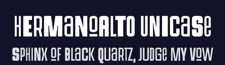 hErMaNoAlTO UnIcaSe by Levi Szekeres — Display Font — thumbnail 2