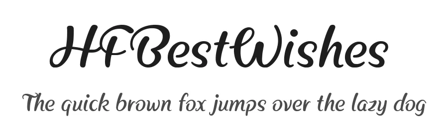 HFBestWishes by HyFont Studio — Script Font
