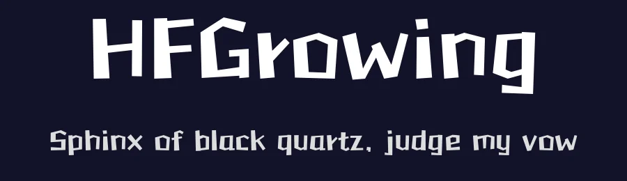 HFGrowing by HyFont Studio — Display Font — thumbnail 2
