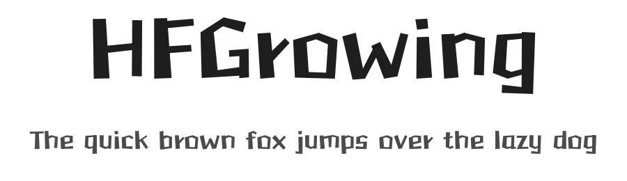 HFGrowing by HyFont Studio — Display Font