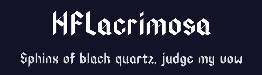 HFLacrimosa by HyFont Studio — Display Font — thumbnail 2