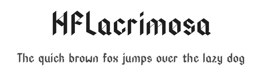 HFLacrimosa by HyFont Studio — Display Font