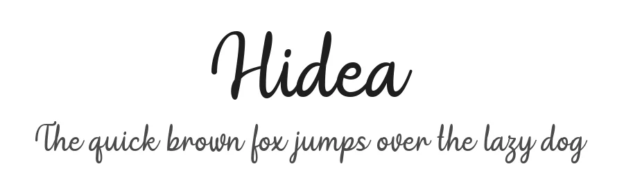 Hidea by Situjuh Nazara — Script Font