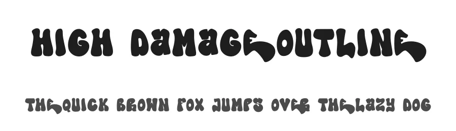 High Damage Outline by Saepul milah โ Display Font
