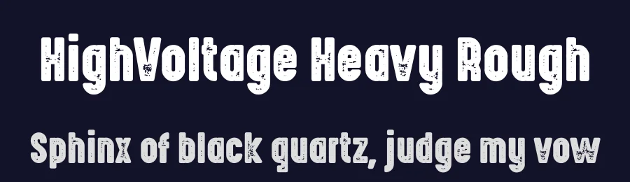 HighVoltage Heavy Rough by Levi Szekeres — Display Font — thumbnail 2