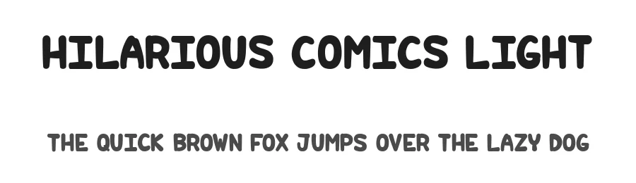 Hilarious Comics light by dcoxy Medina Gregory — Display Font