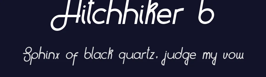 Hitchhiker b by Slava Krivonosov aka Designvamp — Display Font — thumbnail 2