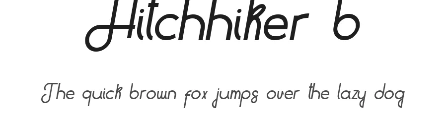 Hitchhiker b by Slava Krivonosov aka Designvamp — Display Font