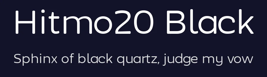 Hitmo20 Black by Julio Cesar — Sans Font — thumbnail 2