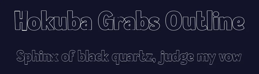 Hokuba Grabs Outline by Musthafa Kamal - Afkari Studio — Display Font — thumbnail 2