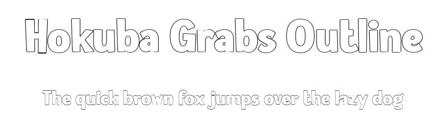 Hokuba Grabs Outline by Musthafa Kamal - Afkari Studio โ Display Font