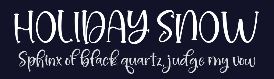 HOLIDAY SNOW by AM Designs — Display Font — thumbnail 2