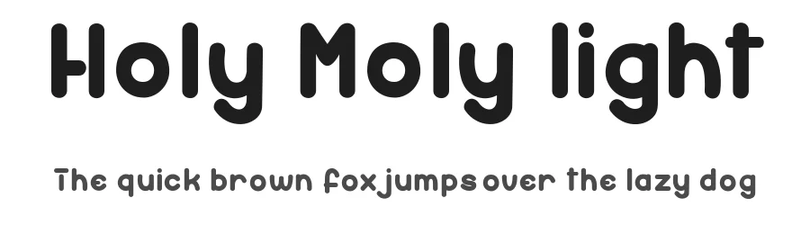 Holy Moly light by dcoxy Medina Gregory — Display Font