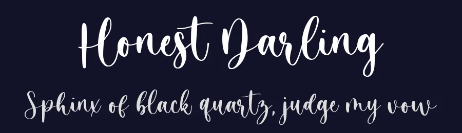 Honest Darling by Muhamad Yusron  Billah — Display Font — thumbnail 2