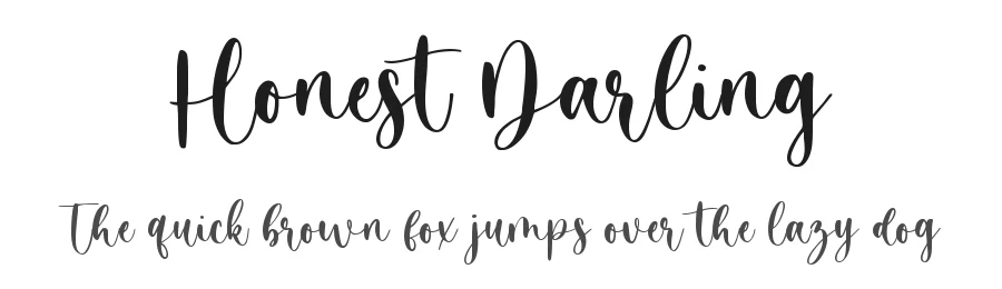 Honest Darling by Muhamad Yusron Billah — Display Font