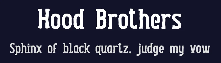 Hood Brothers by Boy Moch Tomi — Display Font — thumbnail 2