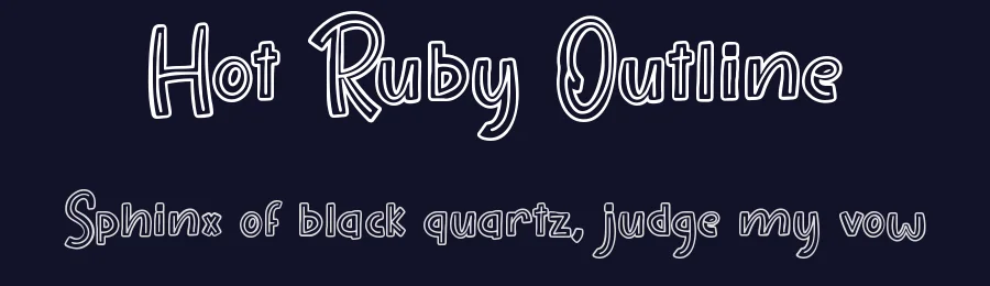 Hot Ruby Outline by Fadli Ramadhan Iskandar — Sans Font — thumbnail 2
