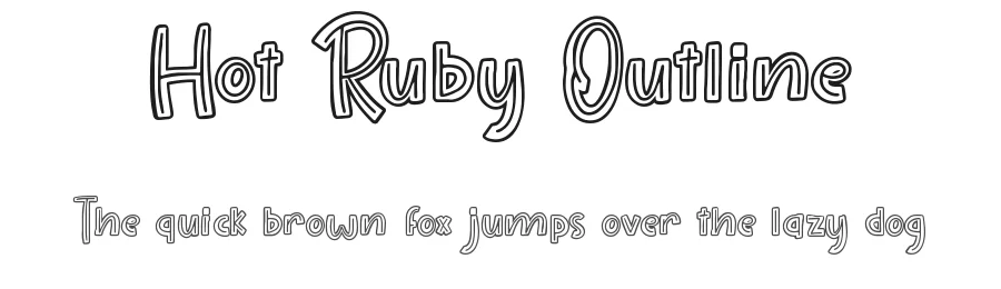 Hot Ruby Outline by Fadli Ramadhan Iskandar — Sans Font