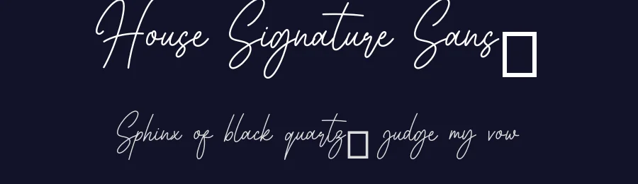 House Signature Sans1 by Rayvaldo Rizki Pratama Augusta — Display Font — thumbnail 2