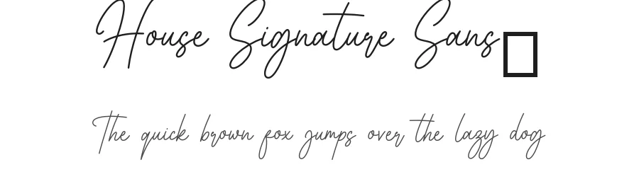 House Signature Sans1 by Rayvaldo Rizki Pratama Augusta — Display Font