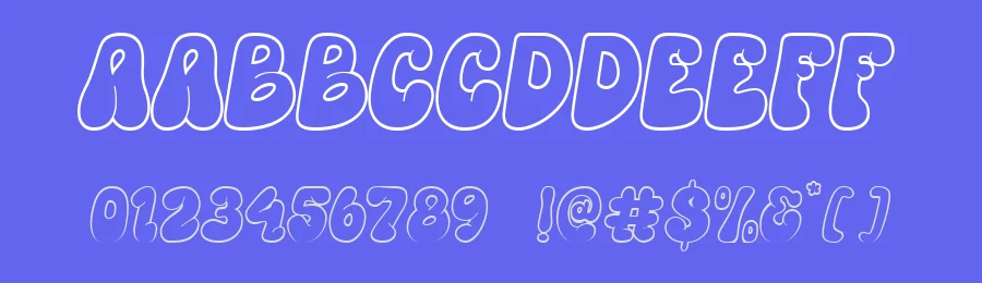 Hyper Blob Outline by Rian dryana — Display Font — thumbnail 3