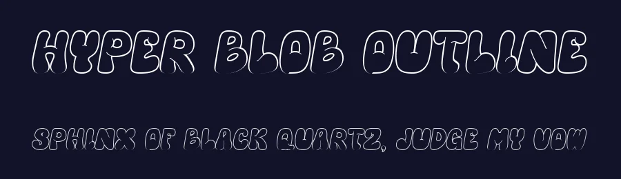 Hyper Blob Outline by Rian dryana — Display Font — thumbnail 2