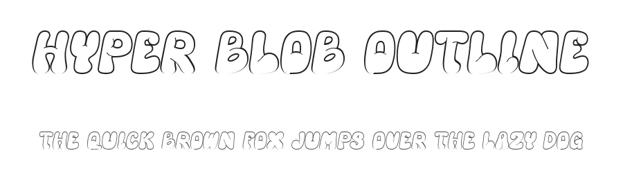 Hyper Blob Outline by Rian dryana — Display Font