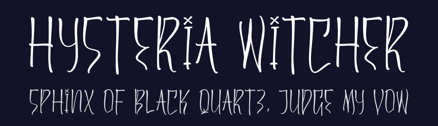 Hysteria Witcher by Heru Utama Putra — Display Font — thumbnail 2