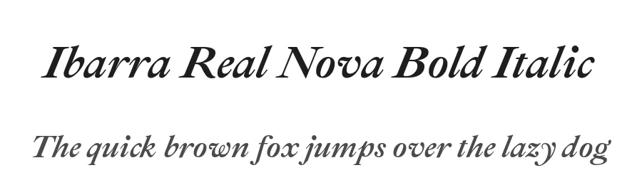 Ibarra Real Nova Bold Italic by Jose Maria Ribagorda & Octavio Pardo — Display Font