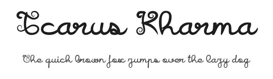 Icarus Kharma by dcoxy Medina Gregory — Display Font