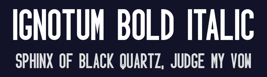 Ignotum Bold Italic by GGBotNet — Display Font — thumbnail 2