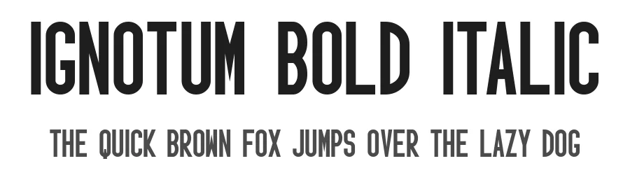 Ignotum Bold Italic by GGBotNet — Display Font