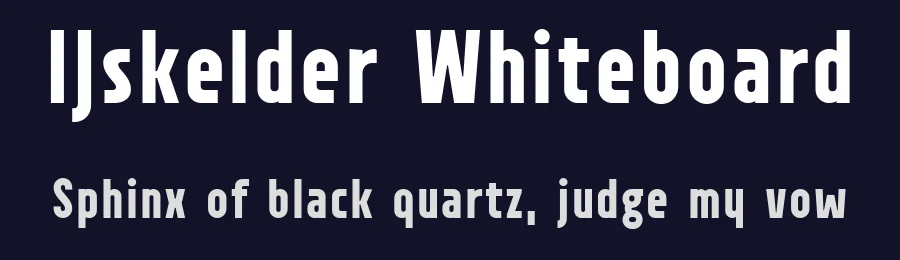 IJskelder Whiteboard by Peter Van Lancker — Display Font — thumbnail 2