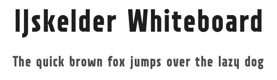 IJskelder Whiteboard by Peter Van Lancker β Display Font