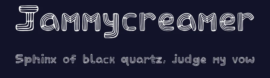 Jammycreamer by David Michael — Display Font — thumbnail 2