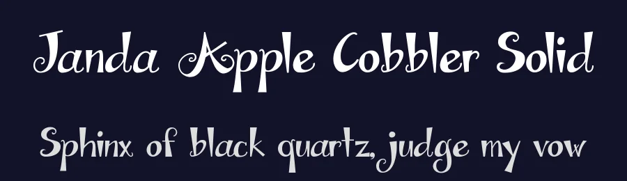 Janda Apple Cobbler Solid by Kimberly Geswein — Display Font — thumbnail 2