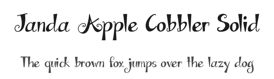 Janda Apple Cobbler Solid by Kimberly Geswein — Display Font