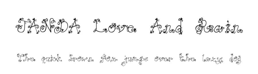 JANDA Love And Rain by Kimberly Geswein — Display Font