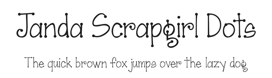 Janda Scrapgirl Dots by Kimberly Geswein — Display Font