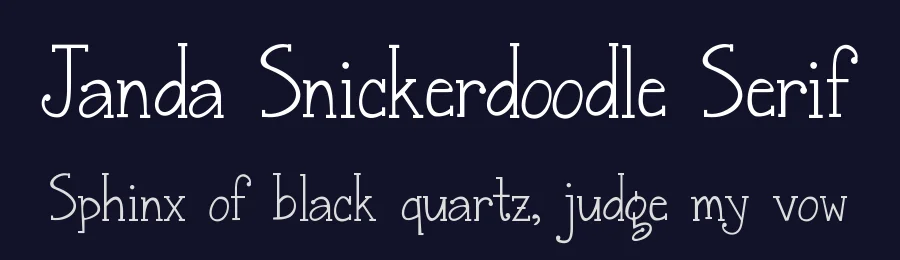 Janda Snickerdoodle Serif by Kimberly Geswein — Display Font — thumbnail 2