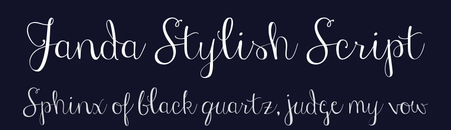 Janda Stylish Script by Kimberly Geswein — Script Font — thumbnail 2