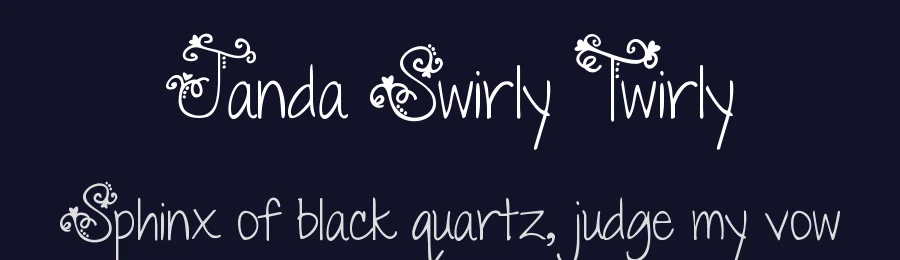 Janda Swirly Twirly by Kimberly Geswein — Display Font — thumbnail 2