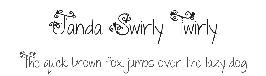 Janda Swirly Twirly by Kimberly Geswein — Display Font